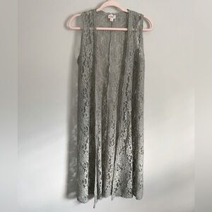 Lace Lularoe Joy Longline Vest Soft Mint Sage